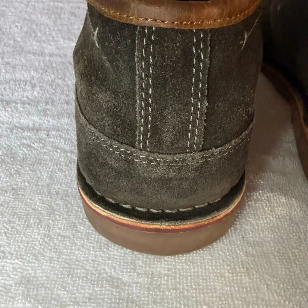 Kenneth Cole Reaction Men’s Gray Suede Desert Boots | Lace Up Chukka | Size 12